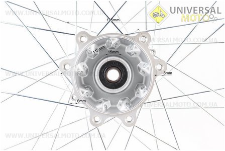 Loncin- LX250GY-3 Колесо переднє спіцованние 1,85-21. Китай (Запчастини на мотоцикл Loncin / UM3244-V13)