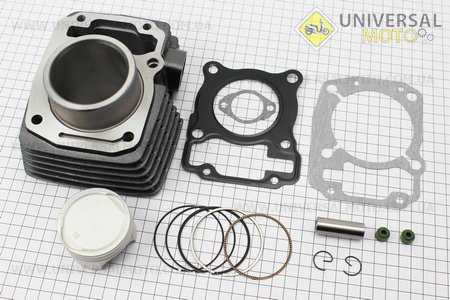 Honda CBF 150 Цилиндро поршневой, комплект (цпг) 150см3 - 57,3мм (палец 14мм, высота цилиндра 62,3мм). Китай (Мотоцикл / UM3244-V93)