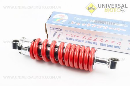 Амортизатор задній МОНО 320мм * d70мм (втулка 12мм / втулка 12мм) регульований, Червоний. NC (Запчастини на мотоцикл / UM3245-V03)