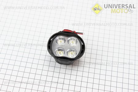 Фара додаткова світлодіодна вологозахисна - 4 LED з кріпленням, 65 * 50мм. Китай (Освітлення / UM3245-V41)