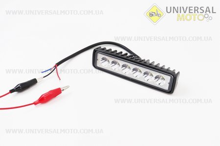 Фара додаткова світлодіодна вологозахисна - 6 LED з кріпленням, прямокутна 155 * 42мм. Китай (Різне / UM3245-V43)