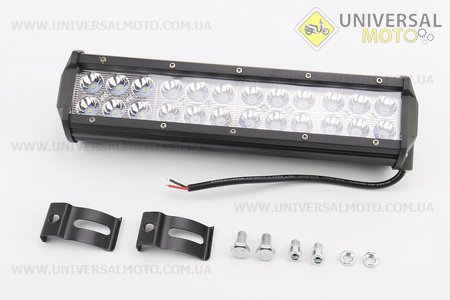 Фара додаткова світлодіодна вологозахисна - 24 LED з кріпленням, прямокутна 75 * 295мм. Китай (Різне / UM3245-V46)