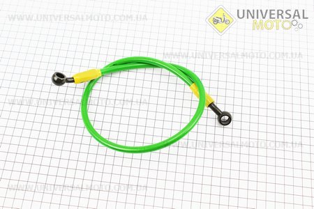 Шланг тормозной 65см армированый, зеленый. Китай (Мотоцикл / UM3245-V53)
