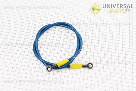 Шланг гальмівний 90см (під болт-штуцер 10 / 10мм) армований, СИНІЙ. Китай (Запчастини на Viper Race / UM3245-V59)