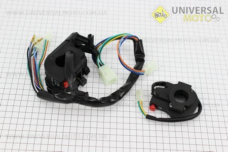 Блок кнопок на кермі лівий + правий, пара, Тип. 4. Китай (Запчастини на мотоцикл / UM3245-V80)