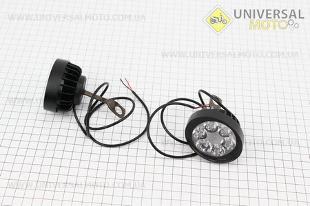 Фара додаткова світлодіодна вологозахисна (65 * 55мм) - 6 LED з кріпленням під дзеркало, комплект 2шт, тип 1. Китай (Різне / UM3246-V01)