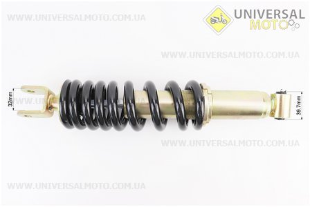 Амортизатор задній МОНО 365мм * d75мм (втулка 10мм / вилка 10мм) регульований, Чорний. NC (Запчастини на мотоцикл / UM3247-V45)