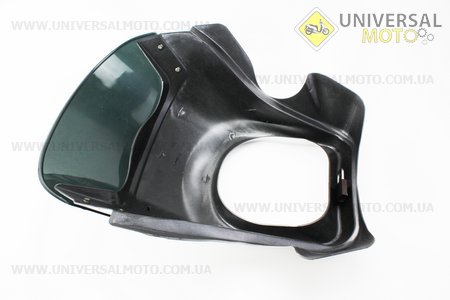 Пластик - обтічник фари круглої "TIGER" + ветровик, СІРИЙ. Китай (Запчастини на мотоцикл / UM3249-V29)