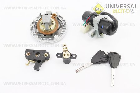 Loncin- LX300-6 Замки комплект (запалювання, кришка бака). Китай (Запчастини на мотоцикл Loncin / UM3249-V38)