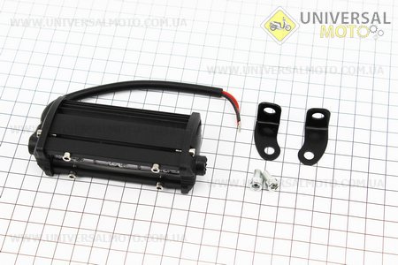 Фара додаткова світлодіодна вологозахисна - 3 LED з кріпленням, прямокутна 90* 25 мм. Китай (Різне / UM3249-V48)