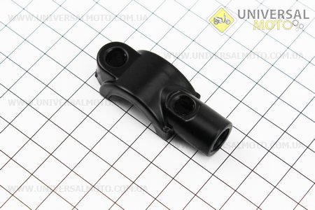 Кронштейн кріплення циліндру гальмівного d22мм, або важелю гальмівного до керма з отвором під дзеркало, М10. Китай (Запчастини на мотоцикл / UM3249-V69)