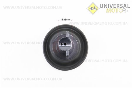 Мембрана карбюратора з направляючими (з вушками) 16 мм + голка, CG / CB / YBR250. Китай (Запчастини на мотоцикл з двигуном CB / UM3249-V72)