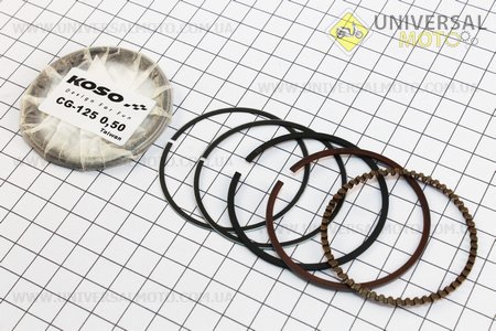 Кольца поршневые 125cc 56,5мм +0,50