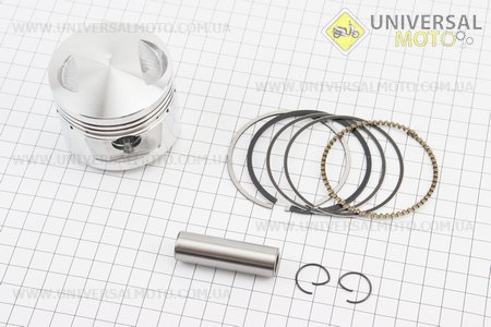 Поршневий комплект (поршень, кільця, палець) CB/CG150см.куб. 62мм STD (висота 50мм, палець 15мм). Китай (Запчастини на мотоцикл з двигуном CB / UM3260-V74)