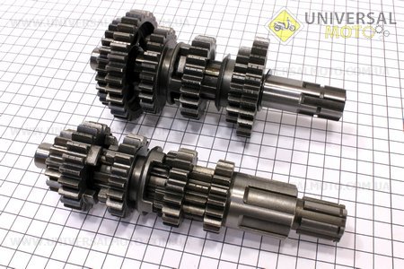 Вал первичный + вторичный КПП в сборе ZUBR