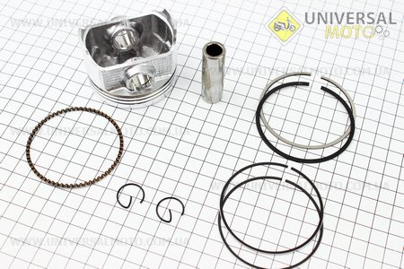 Поршневий комплект (поршень, кільця, палець) CG200см.куб. 63,5мм STD (висота ??мм, палець 15мм). ZHENGHE (Запчастини на мотоцикл з двигуном CG / UM3261-V77)