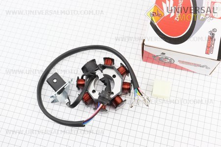 Статор магнето (генератора) 8 катушек (3 болта). ZHENGHE (Мотоциклы CG125-250 / UM3261-V78)