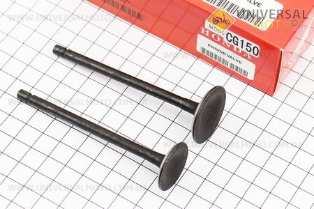 Клапана выпускной (h-92; d-25), впускной (h-92; d-30) комплект 2 штуки 150сc. HONDA (Мотоциклы CG125-250 / UM3262-V00)