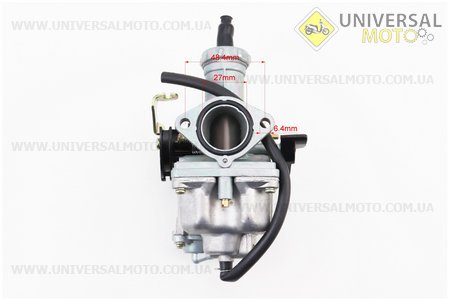 Карбюратор СВ/CG-150 (d=27), дросель ручний, з прискорювальним насосом. Китай (Запчастини на пітбайк / UM3262-V16)