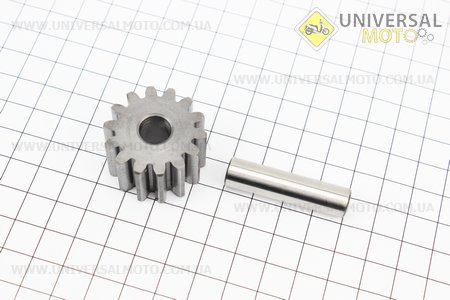 Шестерня проміжний вел. валу + вісь CGB. Китай (Запчастини на мотоцикл з двигуном CG / UM3262-V21)