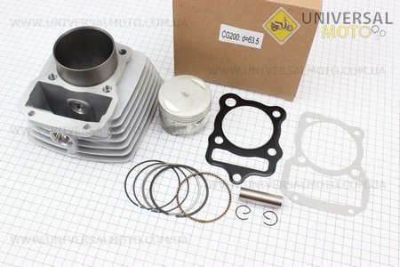 Цилиндро поршневой комплект (цпг) 200см3 63,5мм (палец 15мм). B-cycle (Мотоциклы CG125-250 / UM3262-V30)