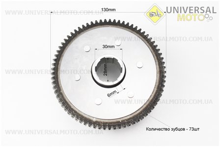 Сцепление в сборе (6 болтов) ZUBR/F5. ZHENGHE (Мотоциклы CG125-250 / UM3262-V37)