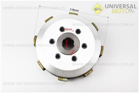 Сцепление в сборе (6 болтов) ZUBR/F5. ZHENGHE (Мотоциклы CG125-250 / UM3262-V37)