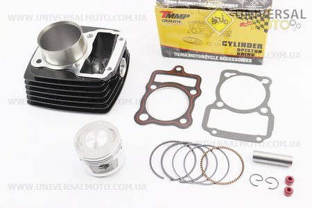Циліндро поршневий комплект (цпг) 150см.куб.-62мм (висота циліндра 69/97мм) (палець 15мм), чорний. TMMP (Запчастини на мотоцикл з двигуном CG / UM3262-V41)