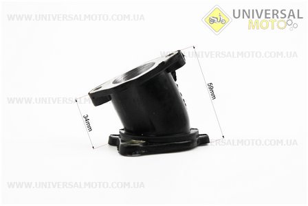 Патрубок карбюратора прорезиненный "высокий" CG/CB, тип 2. Китай (Мотоциклы CG125-250 / UM3262-V45)