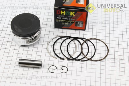Поршневий комплект (поршень, кільця, палець) CG200см.куб. 63,5мм +0,25 (висота мм, палець 15мм) тефлонове покриття. DHOK (Запчастини на мотоцикл з двигуном CG / UM3262-V46)