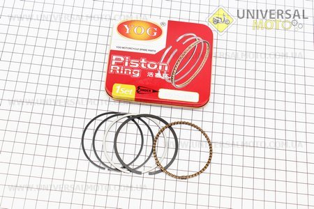 Кільця поршневі 125см.куб. 56,5мм STD (товщина - 1мм). YOG (Запчастини на мотоцикл з двигуном CG / UM3262-V48)