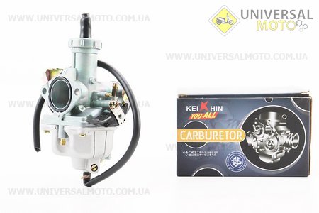 Карбюратор СВ/CG-150 (d=27), дросель ручний, з прискорювальним насосом, (якісна копія). KEIHIN (Запчастини на мотоцикл з двигуном CB / UM3262-V70)