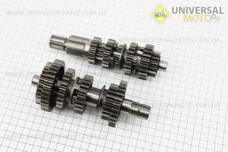 Коробка передач (два вала с шестернями) СG-200см3/Zubr "вал первичный 12зуб.". Китай (Двигатель CG / UM3262-V75)