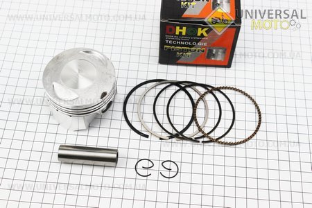 Поршневий комплект (поршень, кільця, палець) CG250см.куб. 67мм STD (висота 46,5мм, палець 16мм). DHOK (Запчастини на мотоцикл з двигуном CG / UM3262-V86)