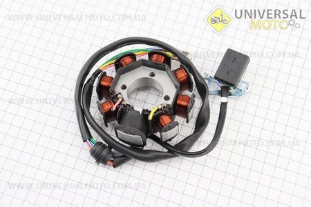 Статор магнето (генератора) (8 котушок "5 проводів"). Formula (Запчастини на мотоцикл з двигуном CG / UM3263-V04)
