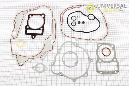 Прокладки двигуна CG-250см.куб.-68мм, комплект 15 деталей (червона нитка). DDL (Запчастини на мотоцикл з двигуном CG / UM3263-V62)