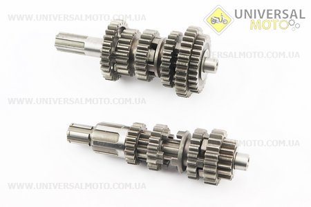 Коробка передач ZUBR (вторинний вал 165мм, два вали з шестернями) СG-200cм3 "вал первинний 11зуб.". Китай (Запчастини на мотоцикл з двигуном CG / UM3264-V18)