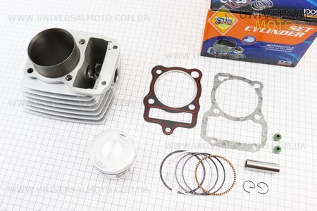 Циліндр, поршень, палець, кільця (Комплект ЦПГ) 200сс-63,5мм (висота цилиндра 76/102мм) (палець 15мм). JWBP (Запчастини на мотоцикл з двигуном CG / UM3264-V43)