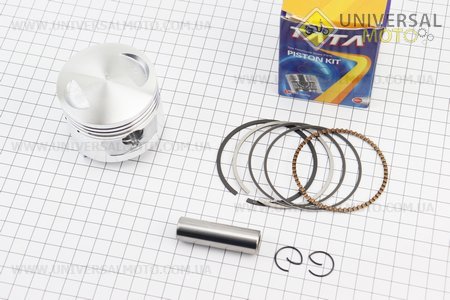 Поршневий комплект (поршень, кільця, палець) CG150см.куб. 62мм STD (висота 52мм, палець 15мм). TATA (Запчастини на мотоцикл з двигуном CG / UM3264-V89)