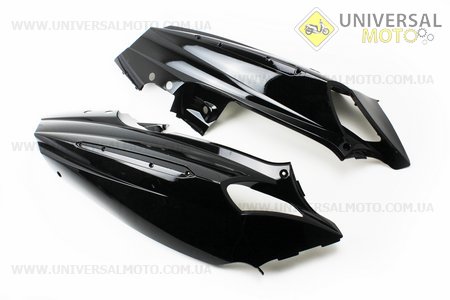 BAOTIAN - BT49QT-12G1 пластик комплект (15 деталей), ЧОРНО - бордовий. Китай (Запчастини на скутер / UM3282-V57)