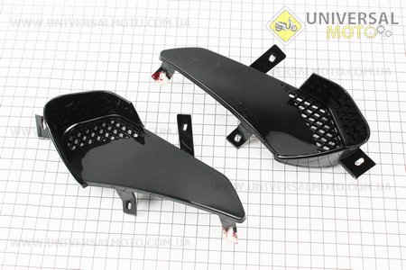 BAOTIAN - BT49QT-12G пластик - вставки бічні пластика заднього бокового комплект лівий прав, ЧОРНИЙ. Китай (Запчастини на скутер / UM3283-V03)