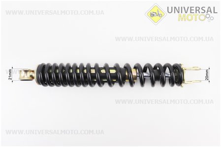 Амортизатор задній GY6 / Honda - 305мм * d41мм (втулка 10мм / вилка 8 мм), чорний. NC (Запчастини на скутер / UM3283-V98)