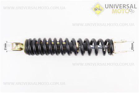 Амортизатор задній GY6 / Honda - 265мм*d38 мм (втулка 10мм / вилка 8 мм), чорний. Formula (Запчастини на скутер / UM3284-V19)