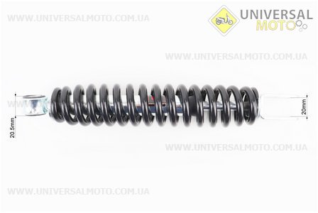 Амортизатор задній GY6 / Suzuki - 275мм * d45мм (втулка 10мм / вилка 10мм), чорний. NAIDITE (Запчастини на скутер Suzuki / UM3285-V10)