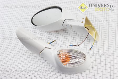 Viper - F50 Дзеркало лев, Прав. комплект БІЛІ. Китай (Запчастини на скутер / UM3285-V30)