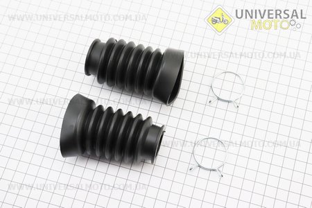 Гофра амортизатора переднього d = 30 / 45мм; L = 85мм комплект 2шт, ЧОРНИЙ. Китай (Запчастини на скутер / UM3285-V31)