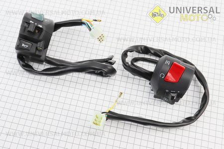 Viper - F1 / F50 Блок кнопок на кермі лівий + правий комплект, тип 2. Китай (Запчастини на скутер / UM3285-V46)