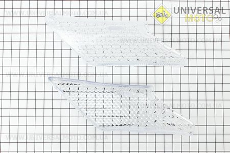 Yamaha JOG NEXT ZONE "скло" - поворотів передніх комплект 2шт (під барабанний. Гальмо), прозорі. Китай (Пластик на японський скутер / UM3290-V84)