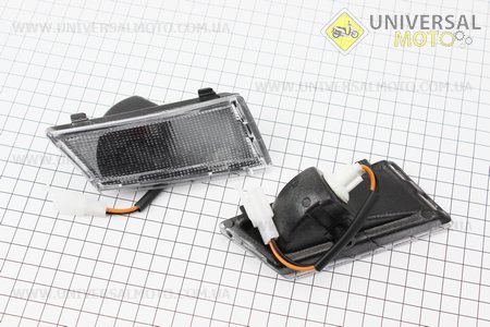 Yamaha JOG POCHE OLD повороти передні в зборі комплект 2шт. Китай (Пластик на японський скутер / UM3291-V84)