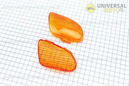 Yamaha JOG APRIO "скло" - поворотів передніх комплект 2шт, жовті. Китай (Пластик на японський скутер / UM3291-V86)